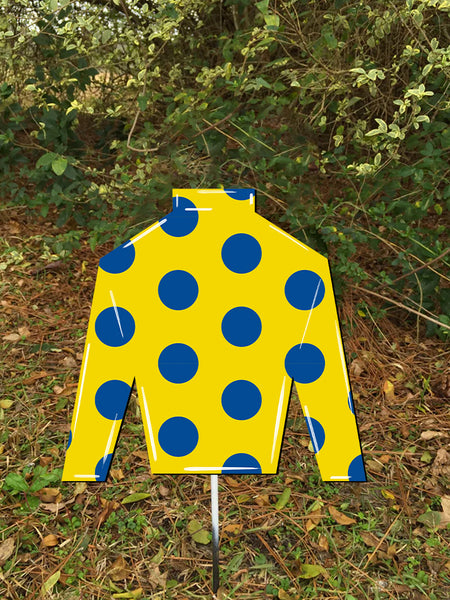 10" Jockey Silks Yard Stake More Colors Available