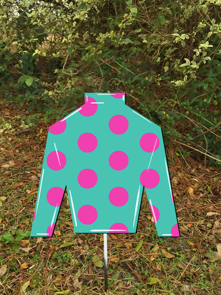 10" Jockey Silks Yard Stake More Colors Available