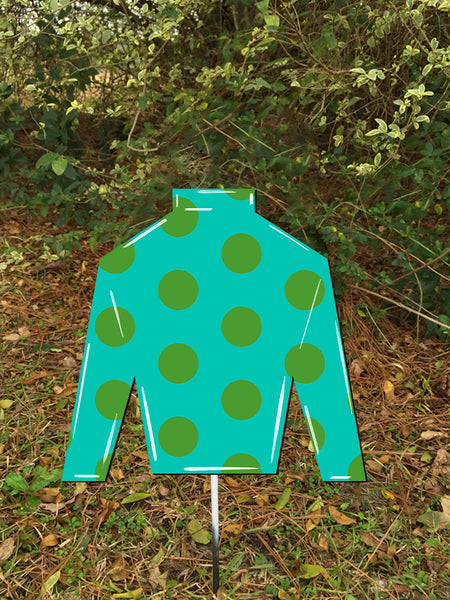 10" Jockey Silks Yard Stake More Colors Available