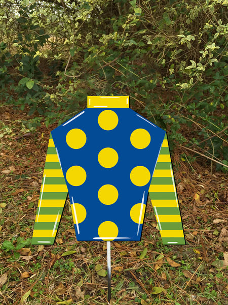 10" Jockey Silks Yard Stake More Colors Available